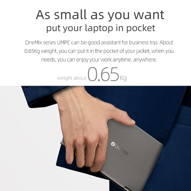 ONE-NETBOOK OneMix 3s Platinum Edition Laptop, 8.4 inch, 16GB+512GB, Windows 10 Home, Intel CoRE i7-8500Y, Support Dual Band WiFi & Bluetooth & Fingerprint Unlock(Grey)