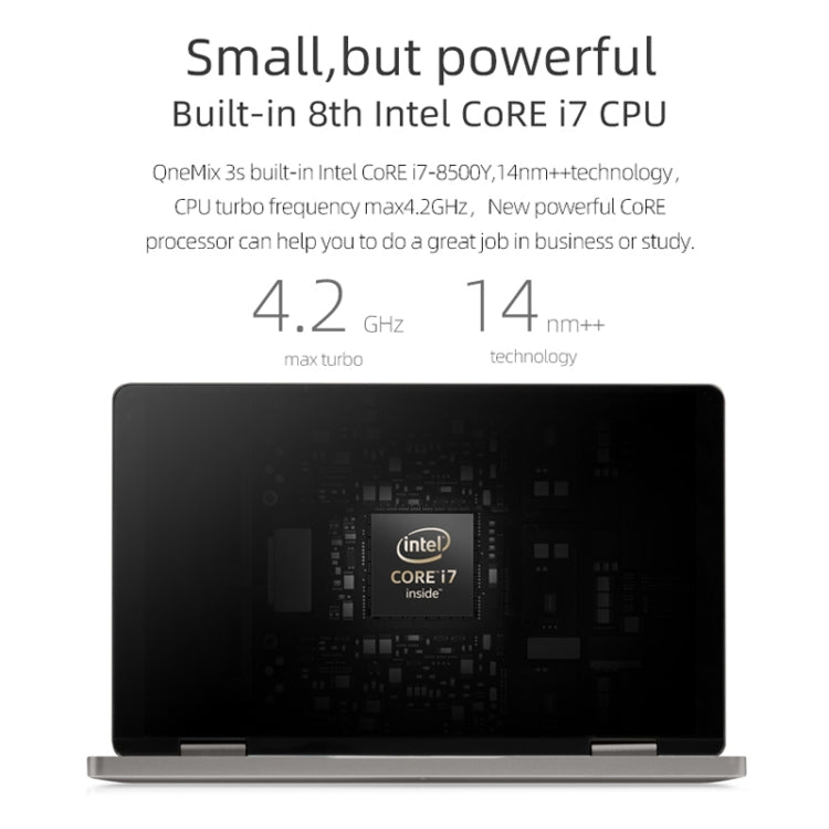 ONE-NETBOOK OneMix 3s Platinum Edition Laptop, 8.4 inch, 16GB+512GB, Windows 10 Home, Intel CoRE i7-8500Y, Support Dual Band WiFi & Bluetooth & Fingerprint Unlock(Grey)