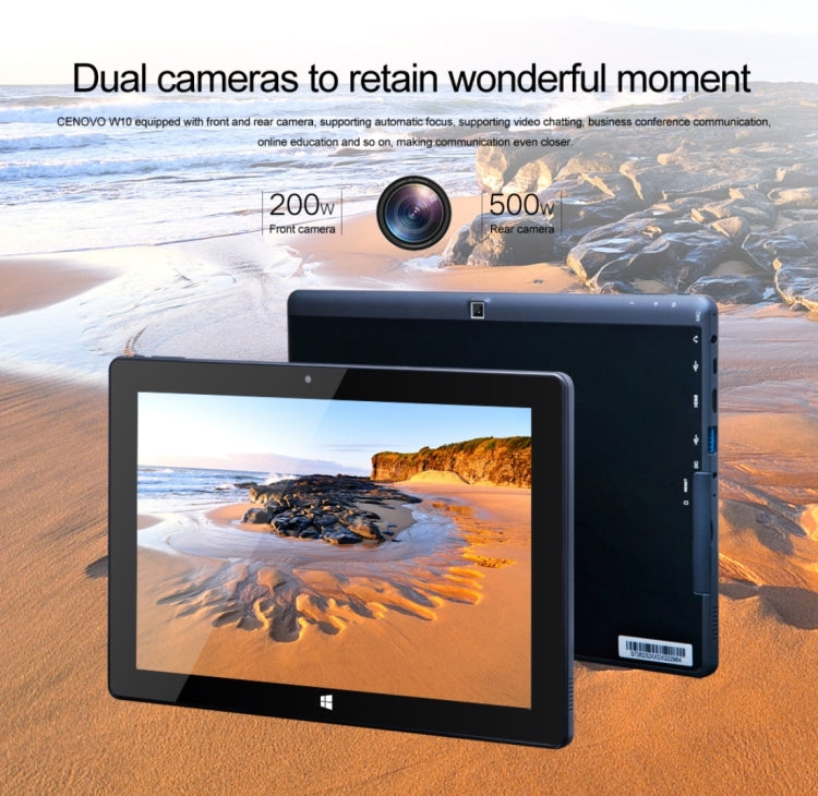 Cenovo W10 Dual OS Tablet, 10.1 inch, 2GB+32GB, Windows 10 & Android 5.1, Intel Cherry Trail Z8350 Quad Core 1.92GHz, Support OTG, HDMI