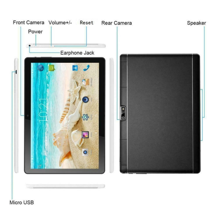 M3 3G Phone Call Tablet PC, 10.1 inch, 2GB+32GB, Android 4.4 MTK6592 Octa Core 1.3GHz, Dual SIM, Support GPS, OTG, WiFi, Bluetooth