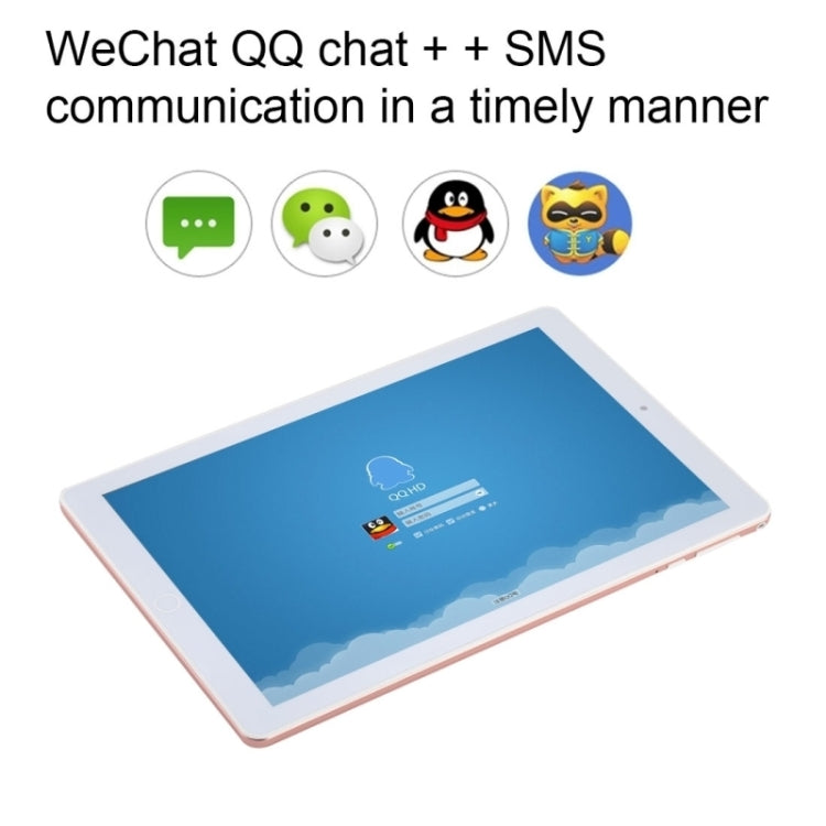 Y12 3G Phone Call Tablet PC, 10.1 inch, 2GB+16GB, Android 4.4 MTK6592 Octa-core up to 1.3GHz, WiFi, Bluetooth, OTG, GPS(Gold)