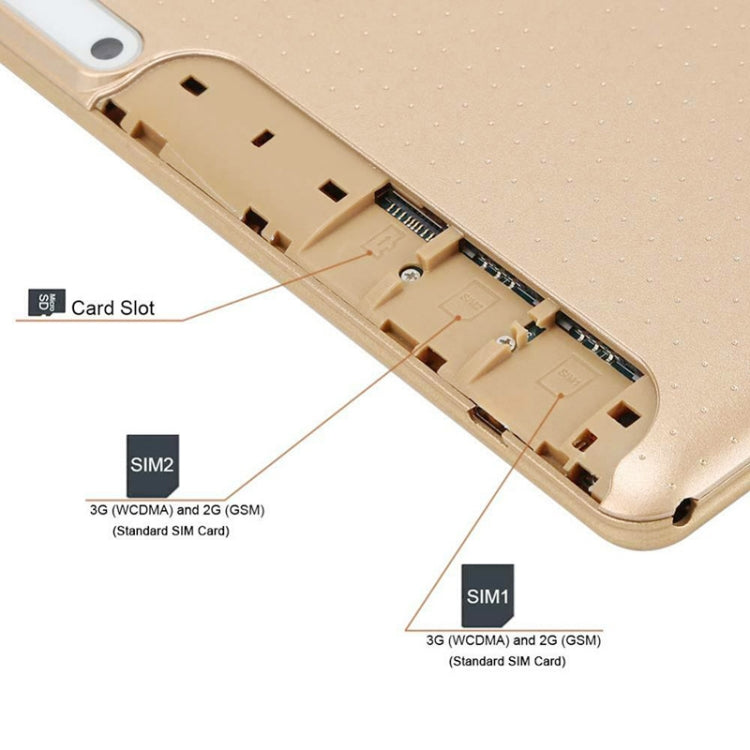 Y11 3G Phone Call Tablet PC, 10.1 inch, 2GB+16GB, Android 4.4 MTK6592 Octa-core up to 1.3GHz, WiFi, Bluetooth, OTG, GPS(Gold)