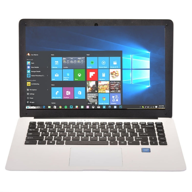 F156-8 15.6 inch Laptop, 8GB+512GB, Windows 10, Intel Celeron J3455 Quad Core up to 2.3GHz, Support WiFi / Bluetooth / TF Card Extension / Mini HDMI(Silver)