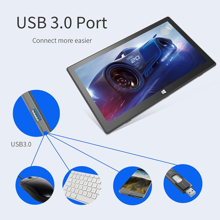 Jumper EZpad Pro 8 Tablet PC, 11.6 inch, 8GB+128GB, Windows 10 Intel Celeron N3350 or Atom E3950 Random CPU Delivery, Support TF Card & Bluetooth & Dual WiFi & Micro HDMI, Not Included Keyboard (Black+Grey)