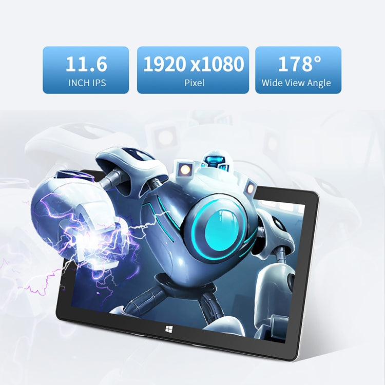 Jumper EZpad Pro 8 Tablet PC, 11.6 inch, 8GB+128GB, Windows 10 Intel Celeron N3350 or Atom E3950 Random CPU Delivery, Support TF Card & Bluetooth & Dual WiFi & Micro HDMI, Not Included Keyboard (Black+Grey)