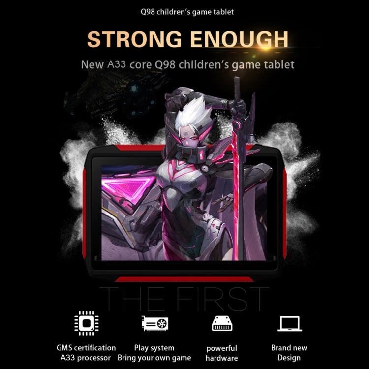 Q98 Kids Game Tablet PC, 7.0 inch, 1GB+16GB, Android 4.4 Allwinner A33 Quad Core, Support WiFi / Bluetooth / TF Card / G-sensor / Dual Camera