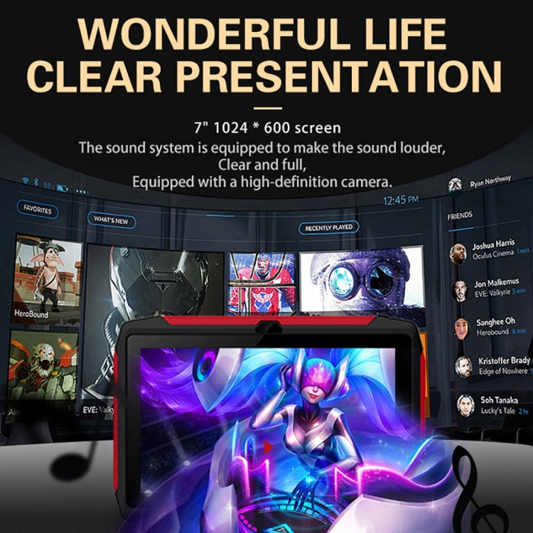 Q98 Kids Game Tablet PC, 7.0 inch, 1GB+16GB, Android 4.4 Allwinner A33 Quad Core, Support WiFi / Bluetooth / TF Card / G-sensor / Dual Camera