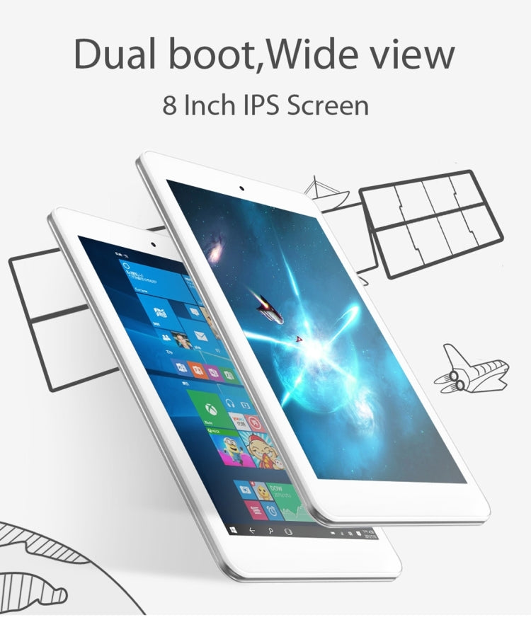 Cube iwork8 Air  Dual OS, 8.0 inch, 2GB+32GB, Windows 10 & Android 5.1 Intel Atom X5-Z8350 Quad Core 1.44GHz-1.8GHz(White)