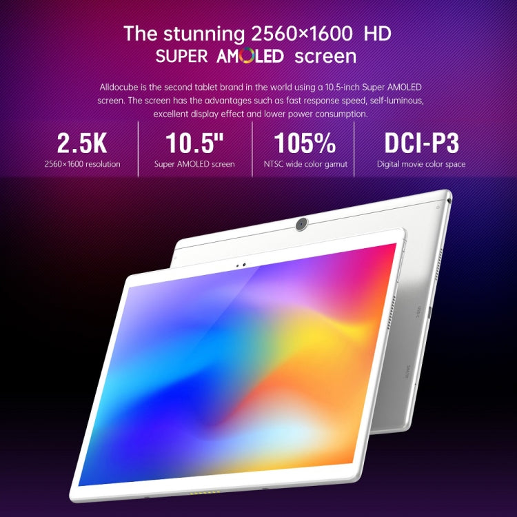 ALLDOCUBE X Neo (T1009) 4G LTE Tablet, 10.5 inch, 4GB+64GB, Android 9.0 Qualcomm Snapdragon 660 Octa Core Up to 2.2GHz, Support Bluetooth & Dual Band WiFi & Dual SIM & OTG, with Magnetic Keyboard Leather Case(Silver)