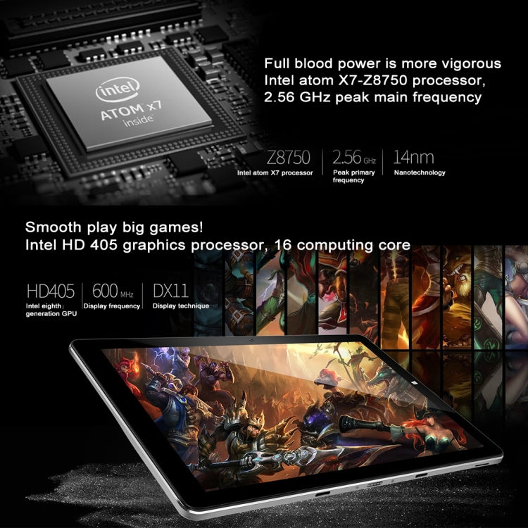 ONDA oBook10 Pro2, 10.1 inch, 4GB+64GB, 6000mAh Battery, Windows 10 Home, Intel Atom X7-Z8750 1.6GHz ~ 2.56GHz,  Dual Band WiFi, Bluetooth(Black)