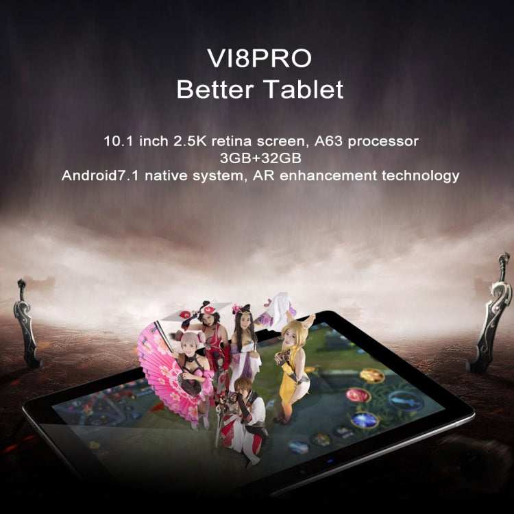 ONDA V18 Pro, 10.1 inch, 3GB+32GB, Android 7.1, 2.5K Screen, Allwinner New A63 Quad Core ARM A53 up to 1.8GHz, Support 4K Video Playback(Space Grey)