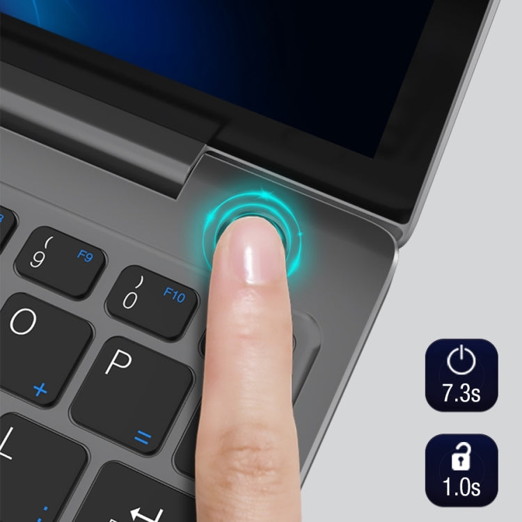 GPD P2 Max Mini Laptop, 8.9 inch, 8GB+256GB, Windows 10 Intel Celeron 3965Y Dual Core 1.5Ghz, Support Fingerprint Identification & Dual Band WiFi & Bluetooth & Micro HDMI(Silver)