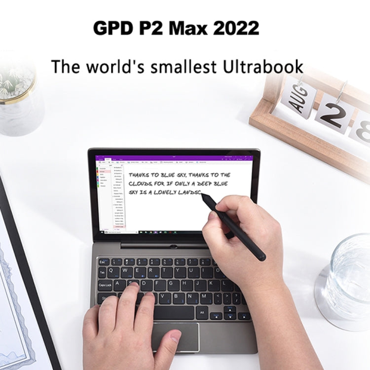 GPD P2 Max 2022 Mini Laptop, 8.9 inch, 16GB+1TB, Windows 11 Intel Pentium Silver N6000 Quad Core 1.1-3.3Ghz, Support Fingerprint Identification & Dual Band WiFi & Bluetooth & Micro HDMI(Gun Metal)