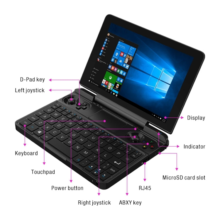 GPD WIN Max Mini Gaming Laptop, 8.0 inch, 16GB+512GB, Windows 10 Intel Core i5-1035G7 Quad Core up to 3.7Ghz, Support WiFi 6 & Bluetooth & HDMI(Black)