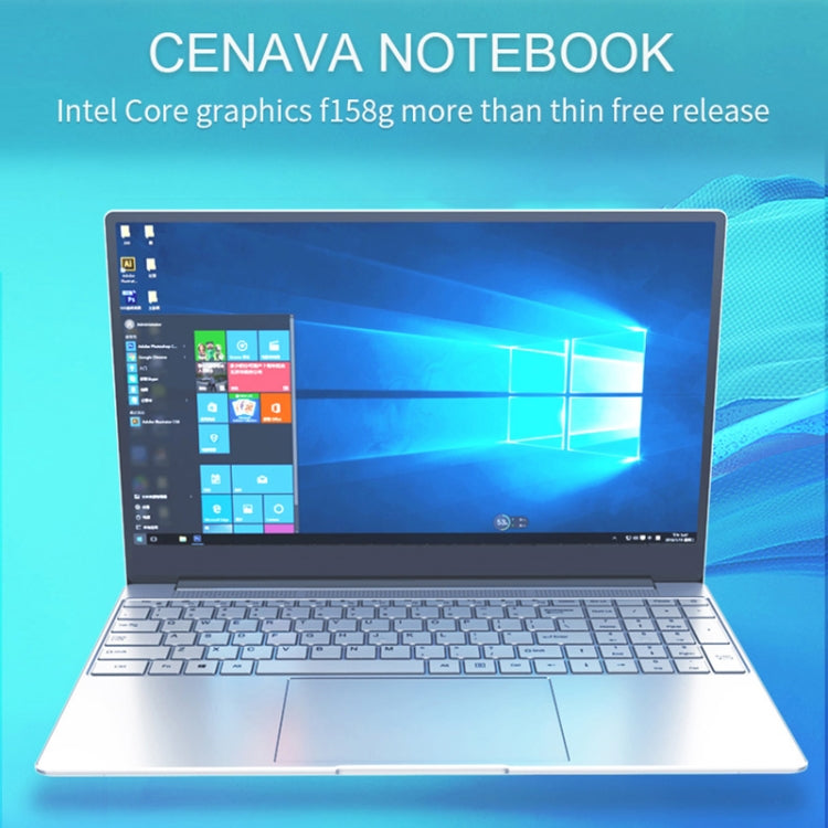 HONGSAMDE F158G Notebook, 15.6 inch, 8GB+128GB, Windows 10 Intel Core i3-6157U Dual Core Up to 2.40 GHz, Support TF Card & Bluetooth & WiFi & Micro HDMI, US Plug(Silver)