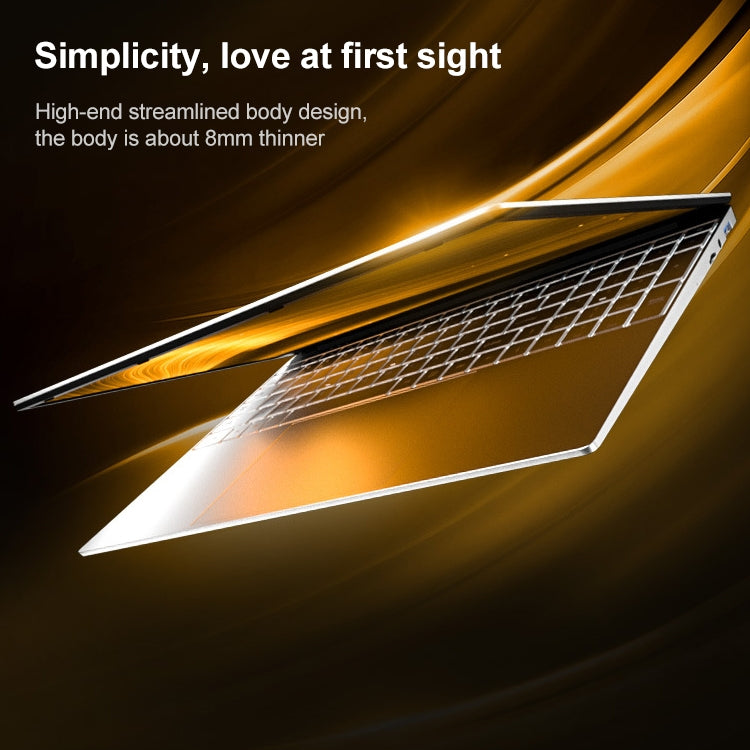F16 Laptop, 15.6 inch, 8GB+128GB, Windows 10 OS,  Intel Celeron J4105 / J4115 / J4125 Quad Core 1.8-2.5GHz (Random CPU Delivery), Support TF Card & Bluetooth & WiFi & HDMI, US Plug