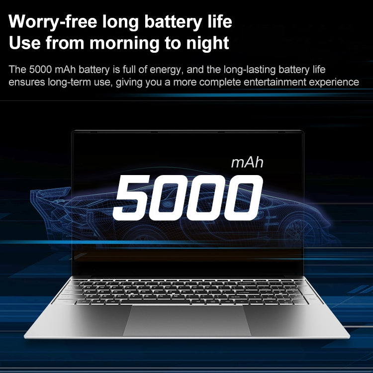 F16 Laptop, 15.6 inch, 8GB+128GB, Windows 10 OS,  Intel Celeron J4105 / J4115 / J4125 Quad Core 1.8-2.5GHz (Random CPU Delivery), Support TF Card & Bluetooth & WiFi & HDMI, US Plug
