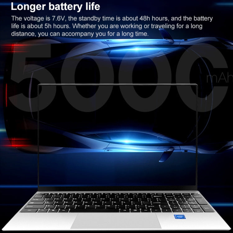F15 Laptop, 15.6 inch, 8GB+256GB, Windows 10 OS,  Intel Core M-5Y51 Dual Core 1.1-2.6GHz, Support TF Card & Bluetooth & WiFi & HDMI, US Plug