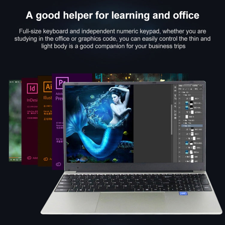 F15 Laptop, 15.6 inch, 8GB+512GB, Windows 10 OS,  Intel Core M-5Y51 Dual Core 1.1-2.6GHz, Support TF Card & Bluetooth & WiFi & HDMI, US Plug