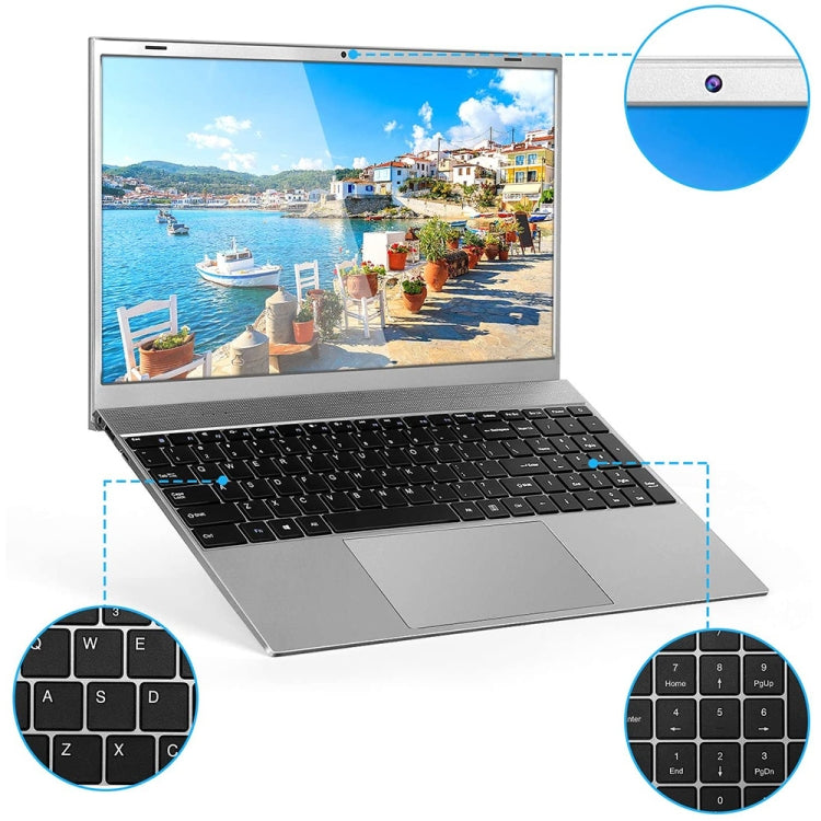 F18 Laptop, 15.6 inch, 8GB+1TB, Windows 10 OS, Intel Celeron J4115 Quad Core 1.8GHz-2.5GHz, Support TF Card & Bluetooth & WiFi & RJ45, US Plug
