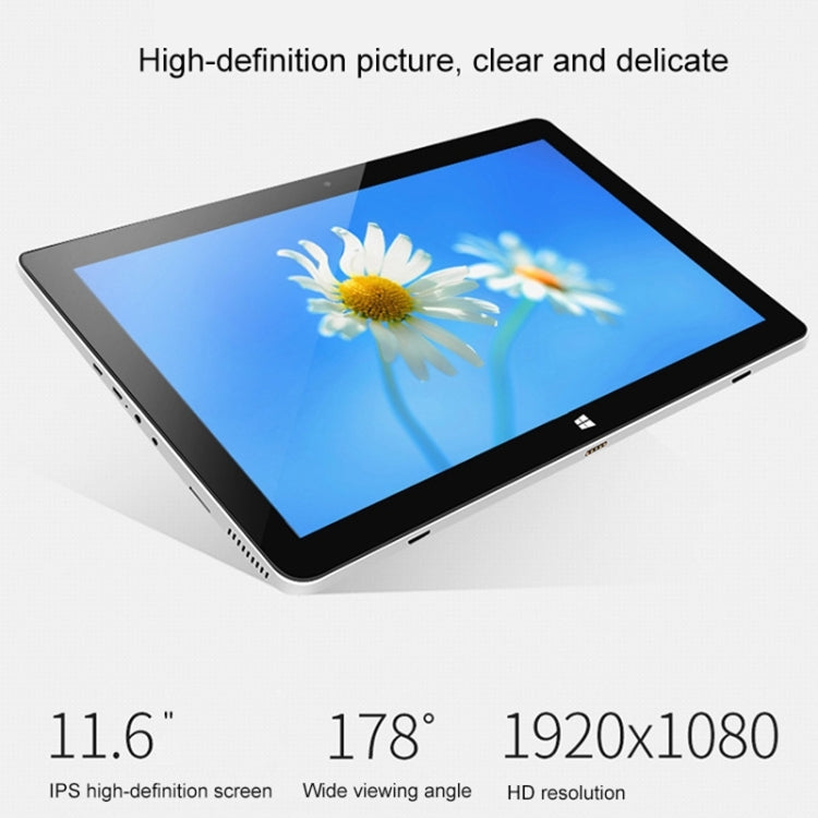 Jumper EZpad 6 Tablet PC, 11.6 inch, 4GB+64GB, Windows 10 Intel Cherry Trail Z8350 Quad Core 1.44Ghz, Support TF Card & Bluetooth & WiFi(Silver)
