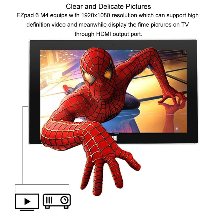 Jumper EZpad 6 M4 Tablet PC, 10.6 inch, 4GB+64GB, One-piece Metal Bracket, Windows 10 Intel Cherry Trail Z8350 Quad Core 1.44Ghz, Support TF Card & Bluetooth & WiFi(Silver)