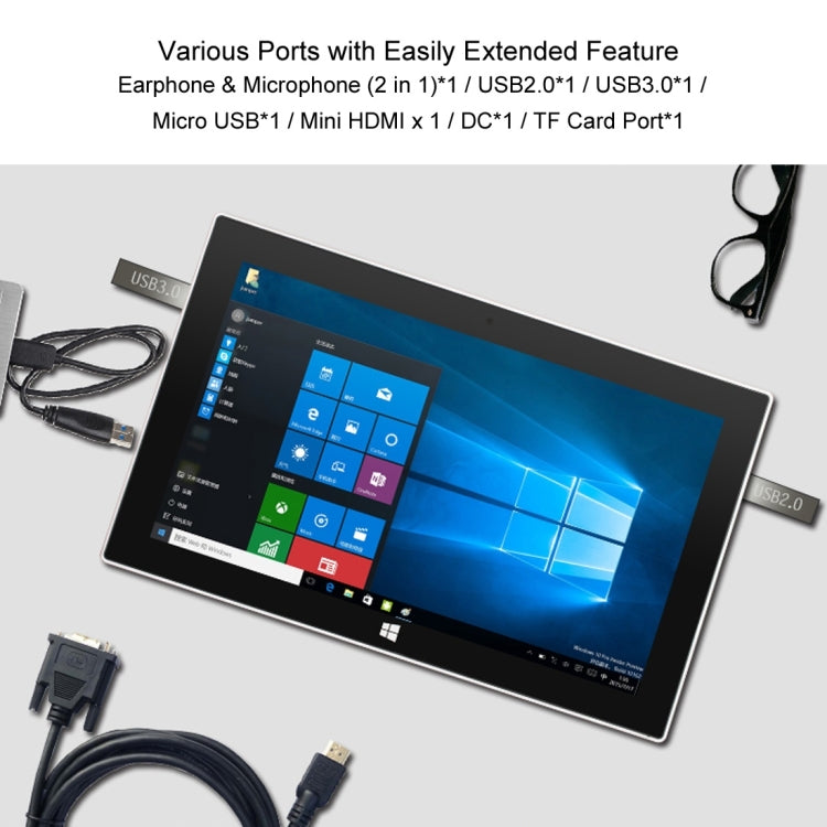 Jumper EZpad 6 M4 Tablet PC, 10.6 inch, 4GB+64GB, One-piece Metal Bracket, Windows 10 Intel Cherry Trail Z8350 Quad Core 1.44Ghz, Support TF Card & Bluetooth & WiFi(Silver)
