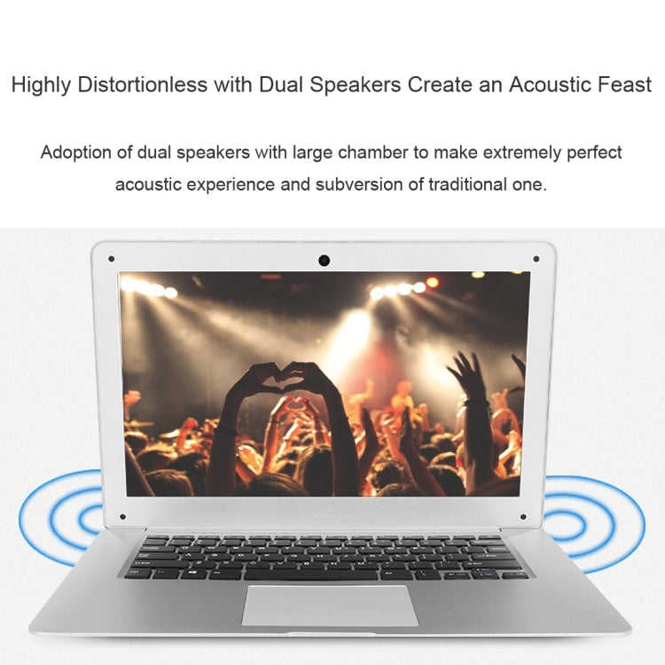 Jumper EZbook 2 Laptop, 14.1 inch, 4GB+64GB, 10000mAh Battery, Windows 10 Intel Cherry Trail X5-Z8350 Quad Core 1.92 GHz, Support Mini SD Card & HDMI, Only Chinese & English(Silver)