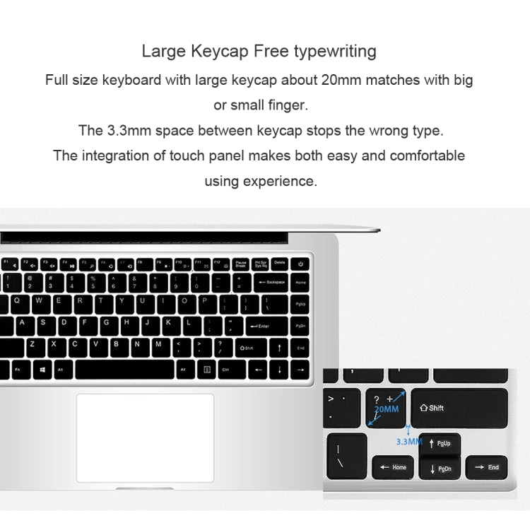 Jumper EZbook 2 Laptop, 14.1 inch, 2GB+64GB, 10000mAh Battery, Windows 10 Intel Cherry Trail Z8300 Quad Core 1.34Ghz, Support Mini SD Card & HDMI(Silver)