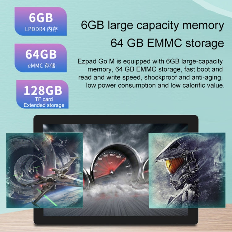 Jumper Ezpad GO M Tablet PC, 10.1 inch, 6GB+64GB, Windows 10 Intel Apollo Lake N3350 Dual Core 1.1GHz-2.4GHz, Support TF Card & Bluetooth & WiFi & Micro HDMI, Not Included Keyboard (Black+Grey)