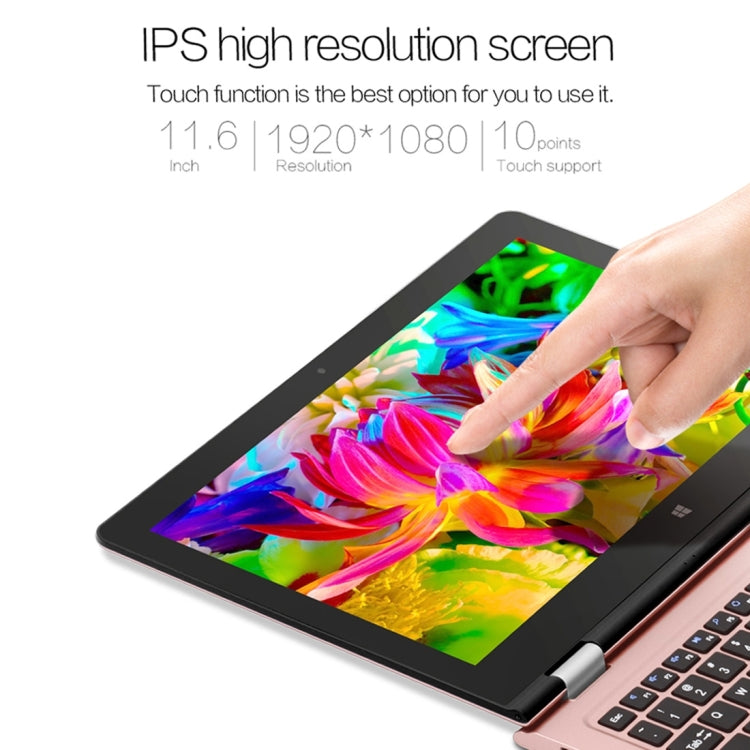 VOYO VBOOK A11 Tablet PC, 11.6 inch, 4GB+120GB SSD, Windows 10 Intel Apollo Lake N4200 Quad Core 2.2Ghz, Support Dual SSD Extend & 360 Degree Turning & TF Card & Bluetooth & WiFi(Gold)