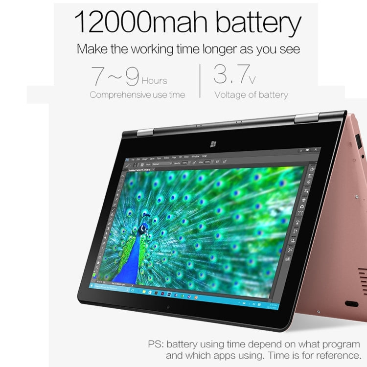 VOYO VBOOK A11 Tablet PC, 11.6 inch, 4GB+120GB SSD, Windows 10 Intel Apollo Lake N4200 Quad Core 2.2Ghz, Support Dual SSD Extend & 360 Degree Turning & TF Card & Bluetooth & WiFi(Gold)