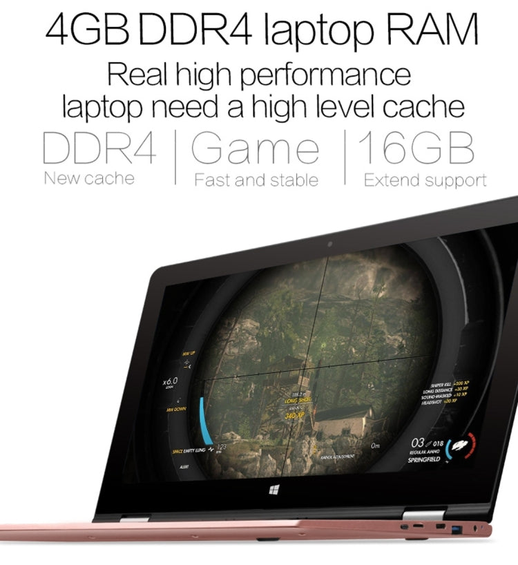 VOYO VBOOK V3 i5 6200 , 13.3 inch, 4GB+128GB SSD, 2 in 1 Tablet + Keyboard, Fingerprint Identification, 12000mAh Battery,Windows 10 Intel skylake Core i5 6200 Dual Core 2.3Ghz, Support 360 Degree Turning & TF Card & Bluetooth & WiFi(Gold)