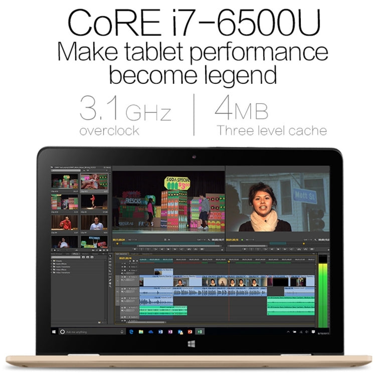 VOYO VBOOK V3 i7 6500U Tablet PC, 13.3 inch, 16GB+512GB SSD, Fingerprint Identification, 12000mAh Battery, Windows 10 Intel skylake Core i7-6500U Dual Core 2.5Ghz, Support 360 Degree Turning & TF Card & Bluetooth & WiFi(Rose Gold)