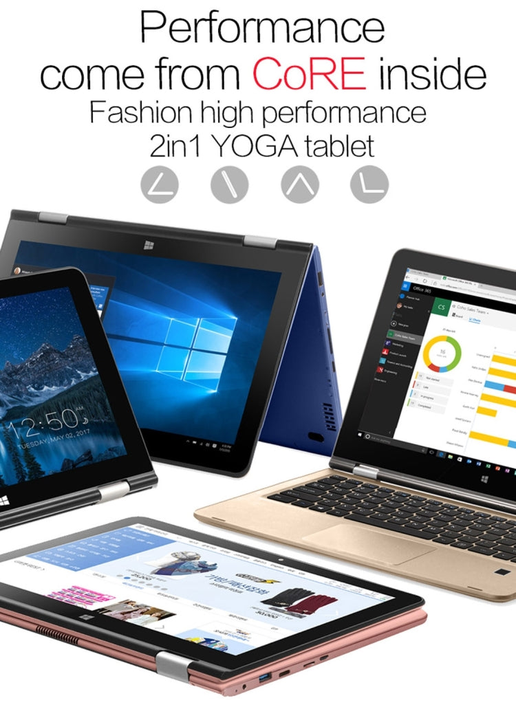 VOYO VBOOK V3 i7 6500U Tablet PC, 13.3 inch, 16GB+512GB SSD, Fingerprint Identification, 12000mAh Battery, Windows 10 Intel skylake Core i7-6500U Dual Core 2.5Ghz, Support 360 Degree Turning & TF Card & Bluetooth & WiFi(Rose Gold)