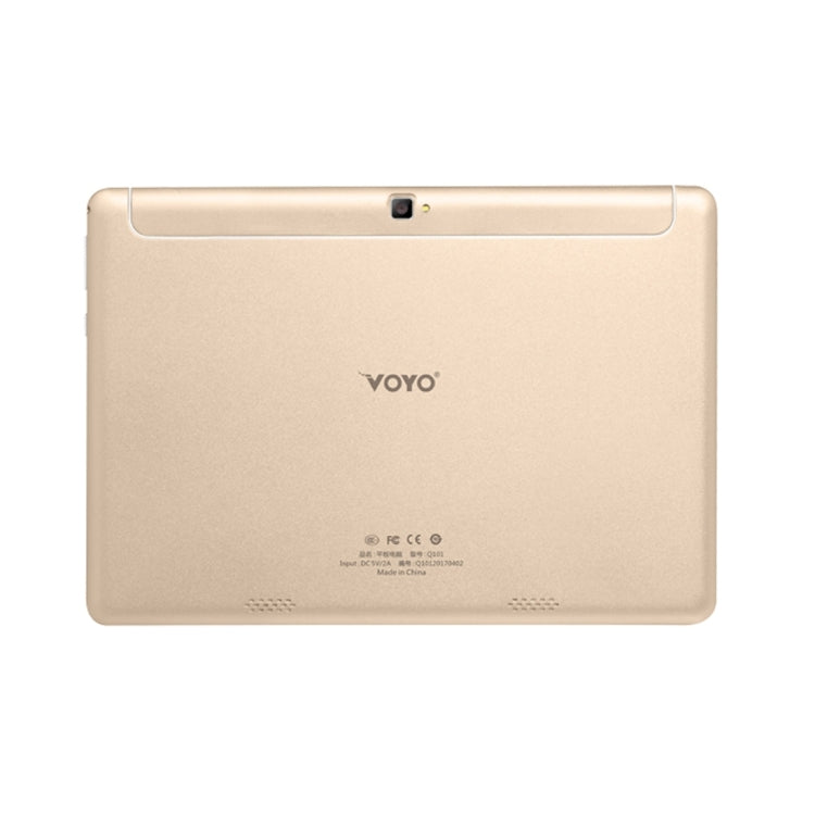 VOYO Q101 4G Call Tablet, 10.1 inch, 2GB+32GB, Android 6.0 MT6753 Octa Core 1.5GHz, Network: 4G, Support OTG & GPS  & Dual SIM & Bluetooth & WiFi(Gold)