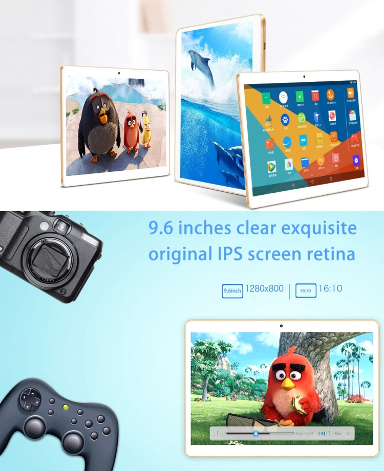 Teclast P98 3G Calling Tablet, 1GB+16GB, Dual Channel Stereo Speakers, Hidden Card Slots Design, 9.6 inch Screen Android 5.1 OS, MT6580 64-bit, Support Dual SIM, 32GB TF Card, WiFi, Bluetooth 4.0, GPS