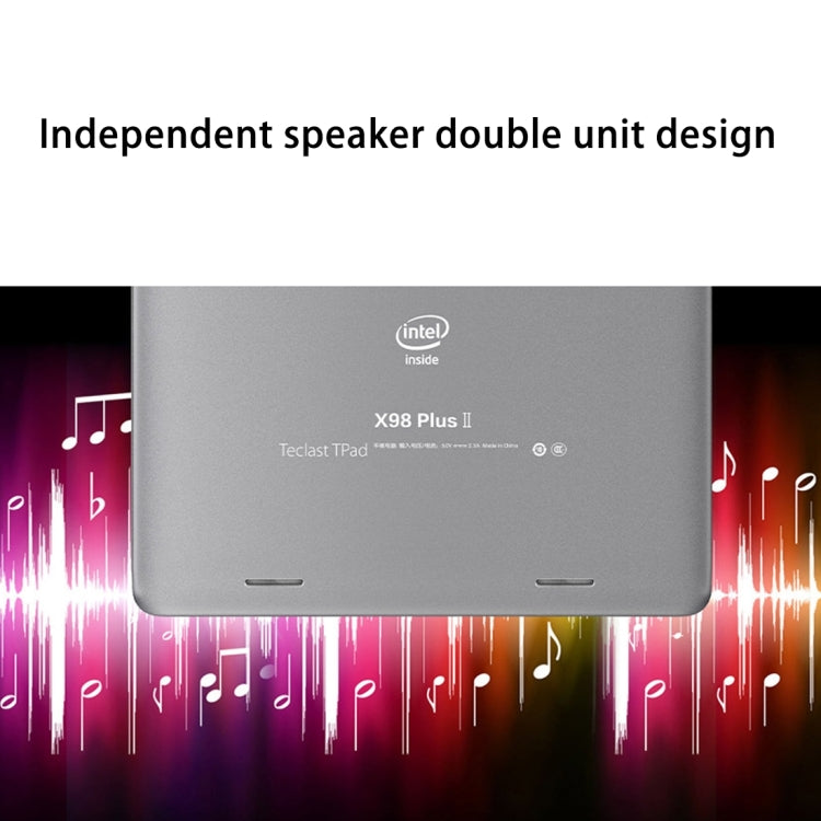 Teclast X98 Plus II Tablet, 9.7 inch, 4GB+64GB, Dual Camera, with DC Port, 8000mAh Big Battery, Windows 10 Home + Android 5.1 Dual OS, Intel Cherry Trail X5-Z8350 1.84GHz, RAM: 4GB