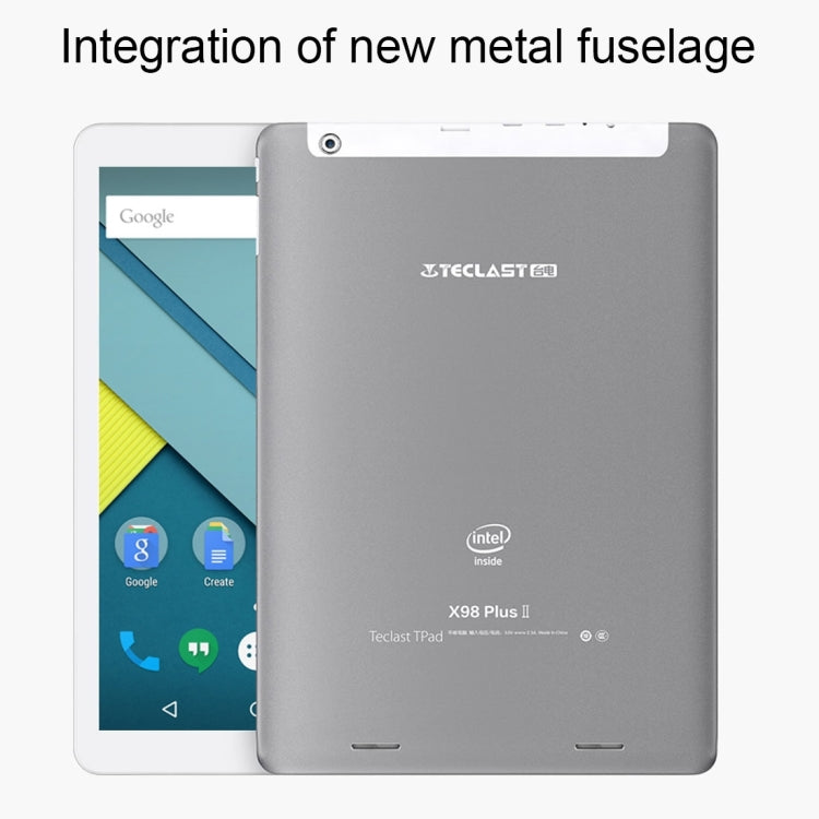 Teclast X98 Plus II Android Tablet, 2GB+32GB, Dual Camera, with DC Port, 8000mAh Big Battery, 9.7 inch Android 5.1 OS, Intel Cherry Trail X5 1.84GHz, Support 128GB TF Card, Bluetooth, WiFi, WiFiDisplay, OTG