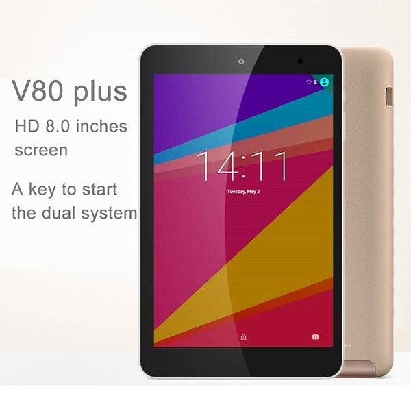ONDA V80 Plus Android OS Tablet, 8.0 inch, 2GB+32GB, Got CE / FCC / ROHS / WEEE Certification, Dual Camera, Android 5.1 OS, Intel X5-Z8350 1.94GHz, RAM: 2GB ROM: 32GB, Support 128GB TF Card & Bluetooth 4.0 & WiFi & OTG & G-sensor & WiDi