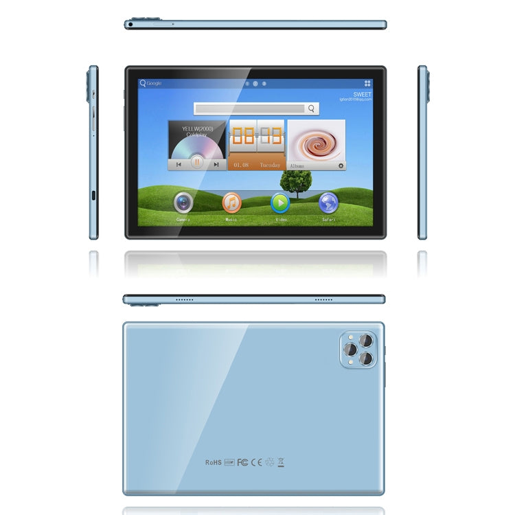 BDF P50 4G LTE Tablet PC, 10.1 inch, 8GB+128GB, Android 12.0 MTK6762 Octa Core, Support Dual SIM & Bluetooth & WiFi, EU Plug