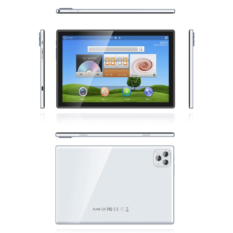 BDF P50 4G LTE Tablet PC, 10.1 inch, 8GB+128GB, Android 12.0 MTK6762 Octa Core, Support Dual SIM & Bluetooth & WiFi, EU Plug