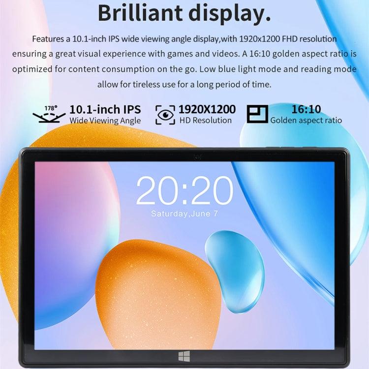 LZ1003 Tablet PC, 10.1 inch, 16GB+256GB, Windows 10, Intel Celeron J4105 Quad Core, Support TF Card & HDMI & Bluetooth & Dual WiFi, with Keyboard