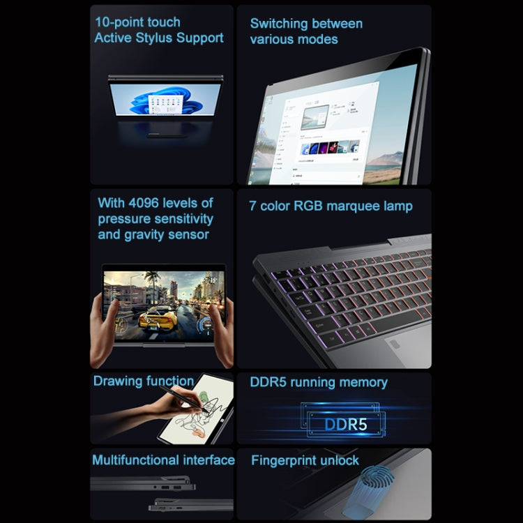 N95 Yoga Laptop, 15.6 inch, 12GB+1TB, Windows 10, Intel Alder Lake N95 Quad Core 1.7GHz-3.4GHz, Support Dual Band WiFi / BT