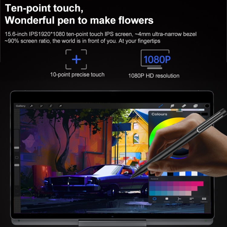 N95 Yoga Laptop, 15.6 inch, 12GB+1TB, Windows 10, Intel Alder Lake N95 Quad Core 1.7GHz-3.4GHz, Support Dual Band WiFi / BT