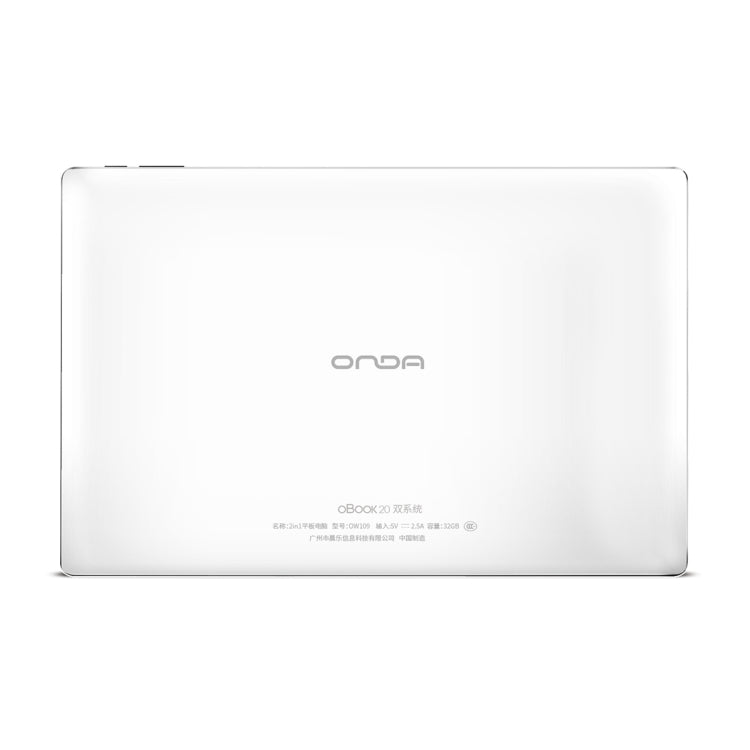 ONDA oBook 20 Tablet 64GB, CE / FCC / ROHS / WEEE Certificated, 10.1 inch Windows 10 Home + ONDA ROM 2.0 Android 5.1 Dual OS, Intel Cherry Trail Atom X5-Z8300 Quad Core, RAM: 4GB, Support 128GB TF Card & Bluetooth & WiFi & Ethernet & 4K Video Playback