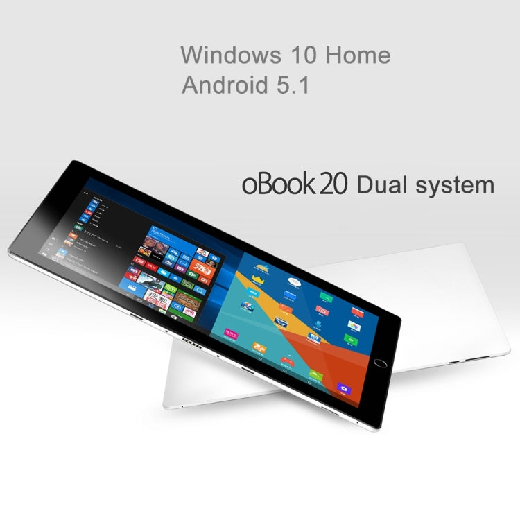 ONDA oBook 20 Tablet 64GB, CE / FCC / ROHS / WEEE Certificated, 10.1 inch Windows 10 Home + ONDA ROM 2.0 Android 5.1 Dual OS, Intel Cherry Trail Atom X5-Z8300 Quad Core, RAM: 4GB, Support 128GB TF Card & Bluetooth & WiFi & Ethernet & 4K Video Playback