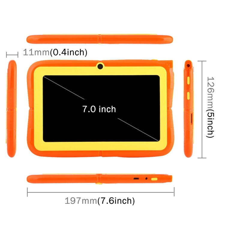 Kids Education Tablet PC, 7.0 inch, 512MB+8GB, Android 4.4 Allwinner A33 Quad Core, WiFi / Bluetooth
