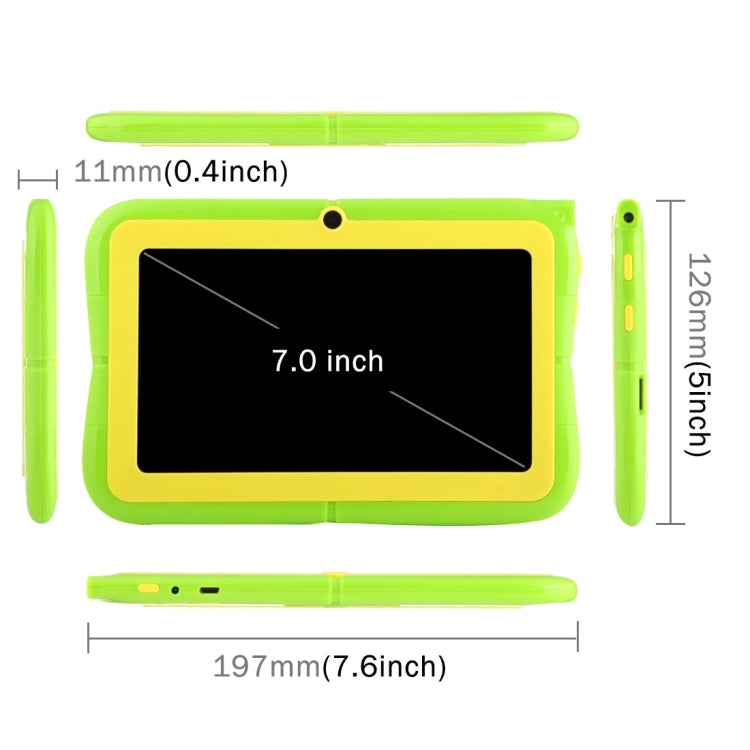 Kids Education Tablet PC, 7.0 inch, 512MB+8GB, Android 4.4 Allwinner A33 Quad Core, WiFi / Bluetooth