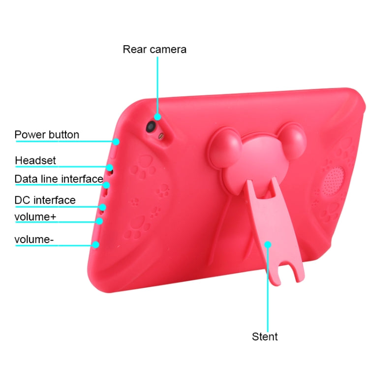Kids Education Tablet PC, 7.0 inch, 1GB+16GB, Android 4.4 Allwinner A33 Quad Core, WiFi / Bluetooth, with Holder Silicone Case